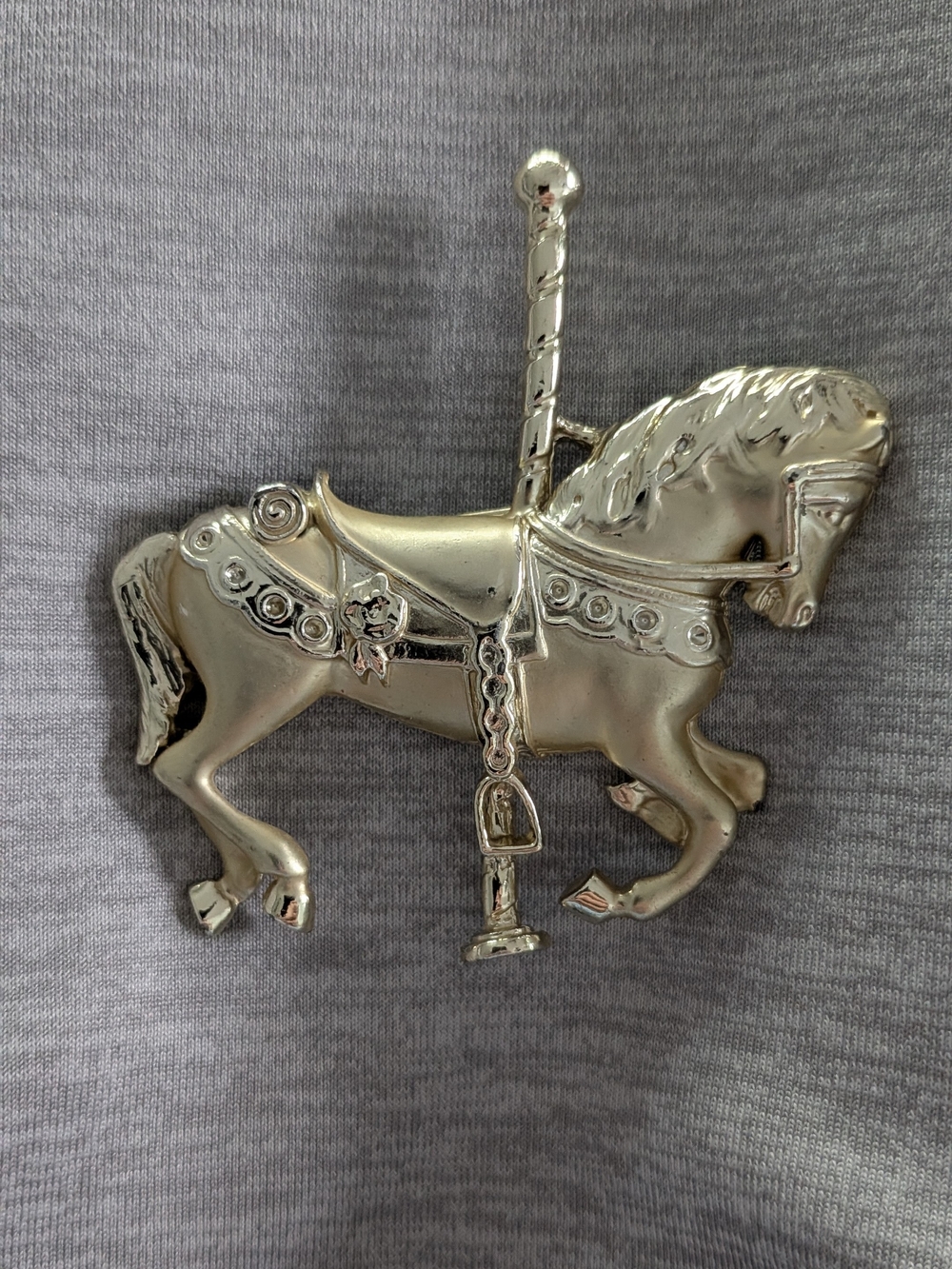 Vintage Carousel Horse Brooch